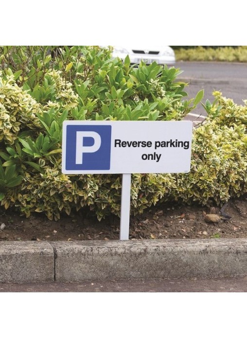 Reverse Parking Only Verge Sign c/w 800mm Post