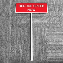 Reduce Speed Now - Verge Sign
