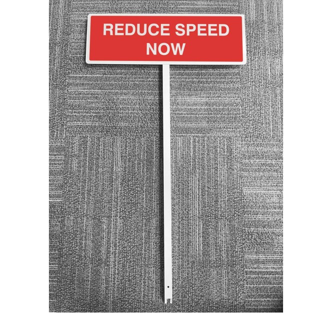 Reduce Speed Now - Verge Sign