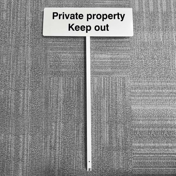 Private Property - Keep Out - Verge Sign