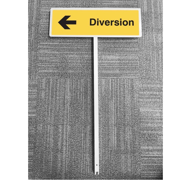 Diversion - Arrow Left - Verge Sign