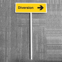 Diversion - Arrow Right - Verge Sign