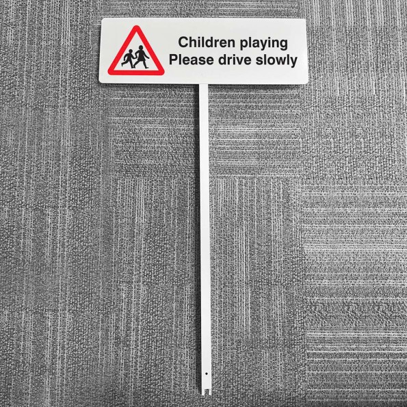 Children Playing - Please Drive Slowly - Verge Sign