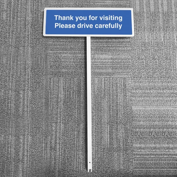 Thank you for Visiting - Please Drive Carefully - Verge Sign