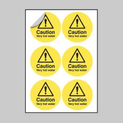Caution - Very Hot Water Labels