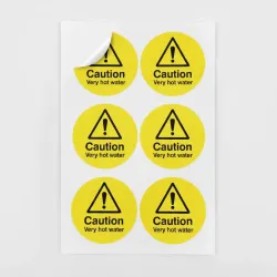 Caution - Very Hot Water Labels Caution - Very Hot Water Labels