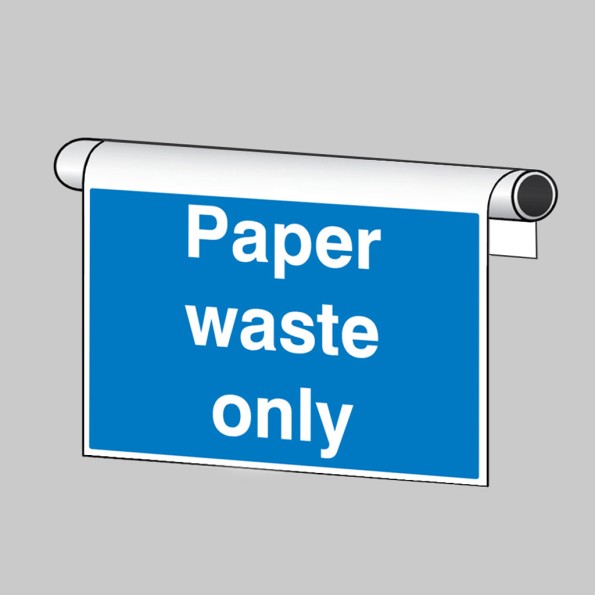 Paper Waste Only - Roll Top