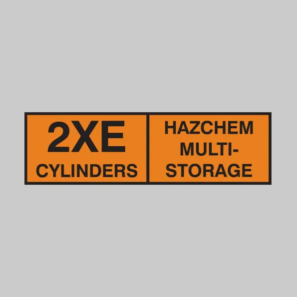 2XE Multi Cylinder Storage Placard