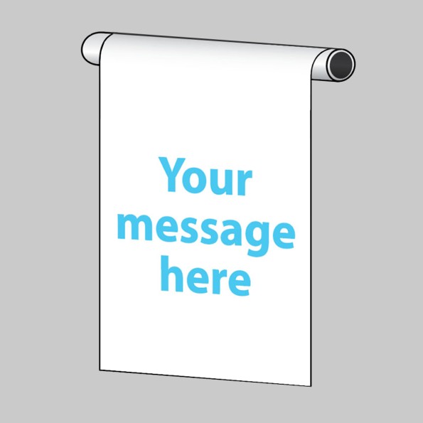 Your Message Here - Roll Top Sign - Portrait