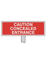 Caution - Concealed Entrance Verge Sign