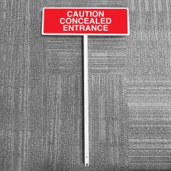 Caution - Concealed Entrance Verge Sign