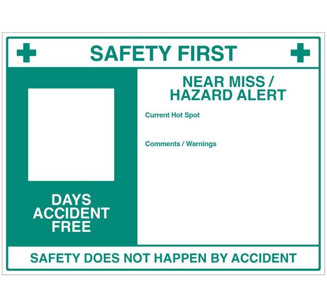 Safety First - Dry Wipe Board