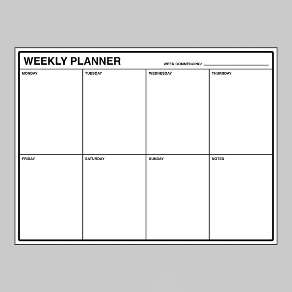 Weekly Planner - Dry Wipe Board