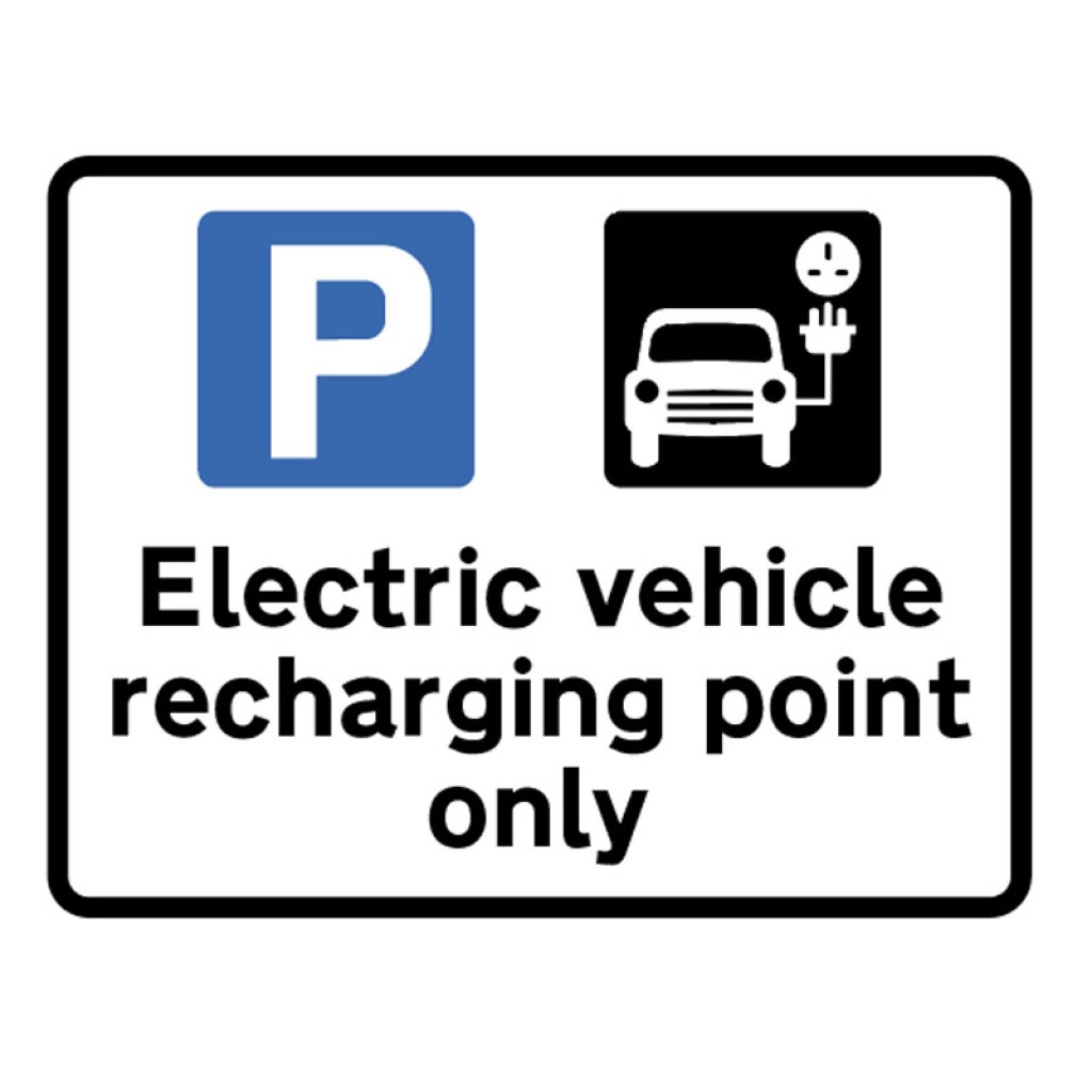 Electric Vehicle Recharging Point Only - Class RA1