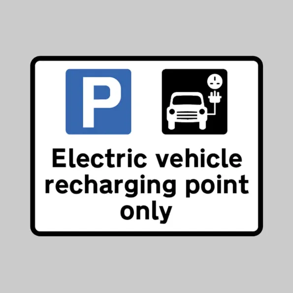 Electric Vehicle Recharging Point Only - Class RA1 - Temporary