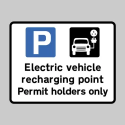Electric Vehicle Recharging Point - Permit Holders Only - Class R2 - Permanent