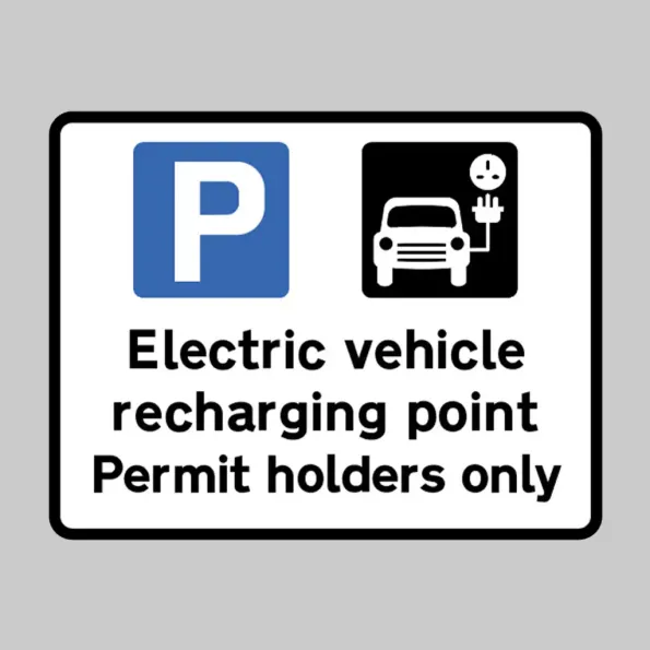 Electric Vehicle Recharging Point - Permit Holders Only - Class R2 - Permanent
