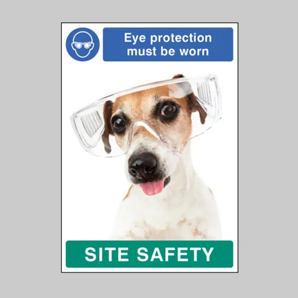 Eye Protection must be Worn - Dog - Poster