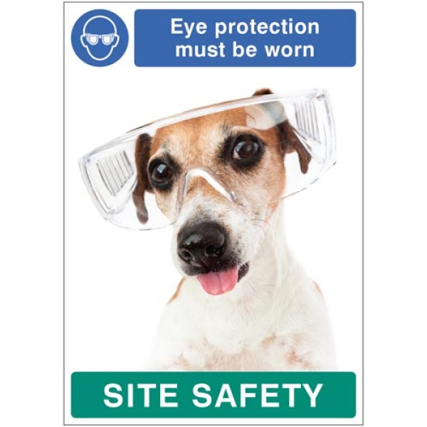 Eye Protection must be Worn - Dog - Poster