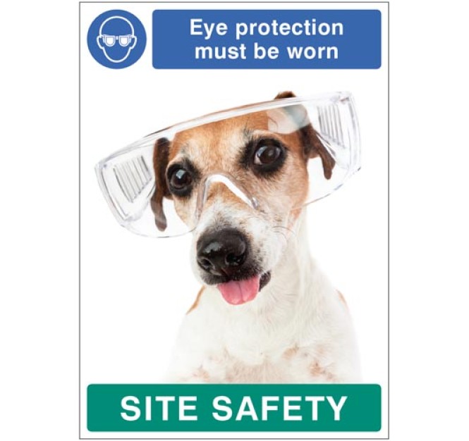 Eye Protection must be Worn - Dog - Poster