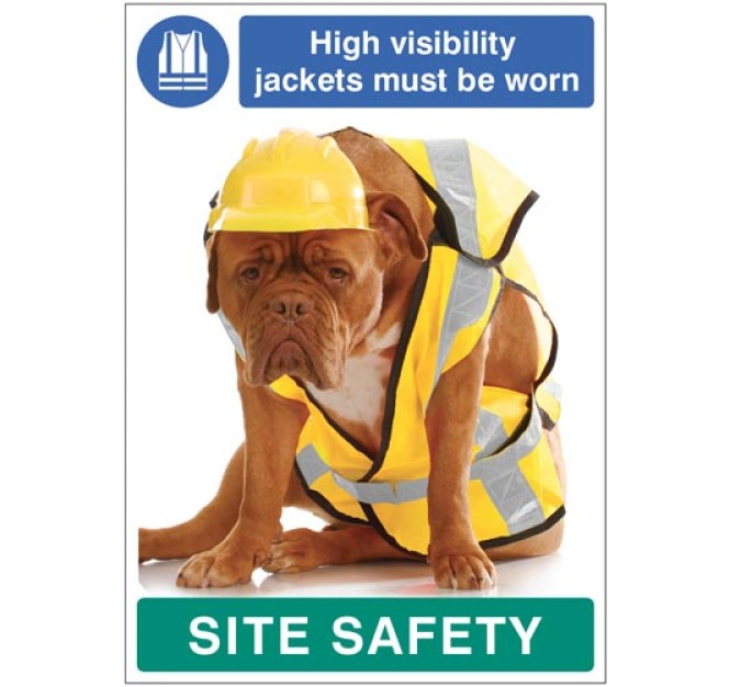 High Visibility jackets must be Worn - Dog - Poster