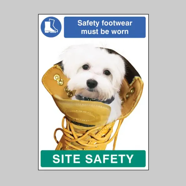 Safety Footwear must be Worn - Dog - Poster