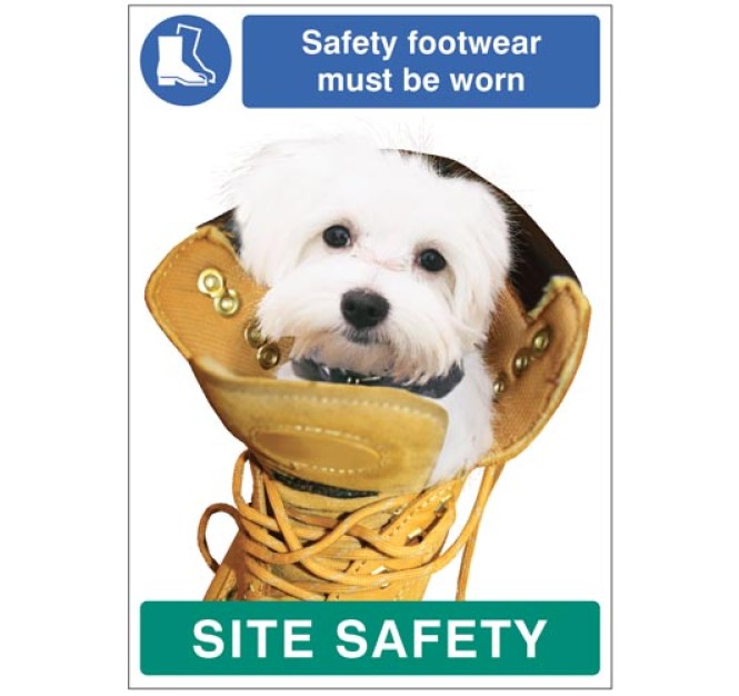 Safety Footwear must be Worn - Dog - Poster