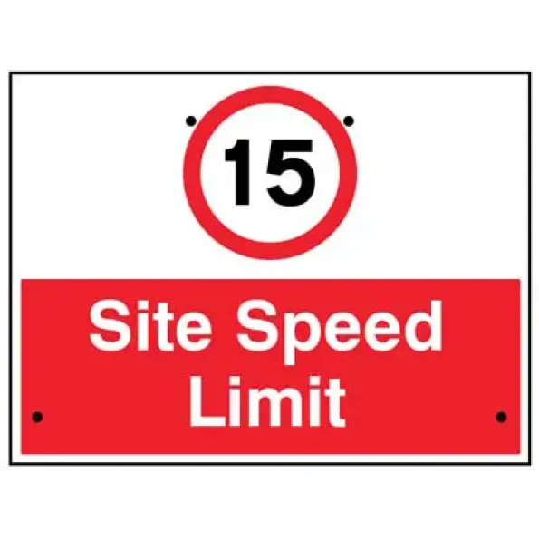 Re-Flex Sign - 15mph Site Speed Limit
