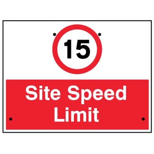 Re-Flex Sign - 15mph Site Speed Limit