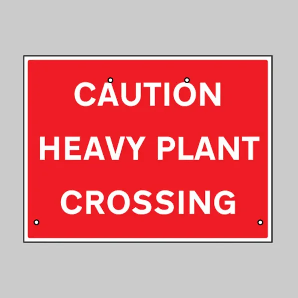 Re-Flex Sign - Caution - Heavy Plant Crossing
