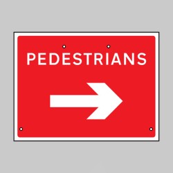 Re-Flex Sign - Pedestrians Arrow Right
