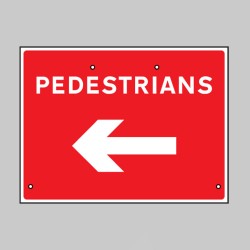 Re-Flex Sign - Pedestrians Arrow Left
