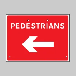 Re-Flex Sign - Pedestrians Arrow Left