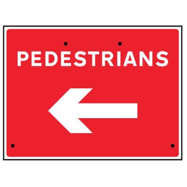 Re-Flex Sign - Pedestrians Arrow Left