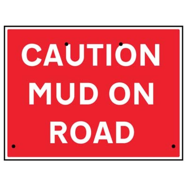 Re-Flex Sign - Caution - Mud On Road