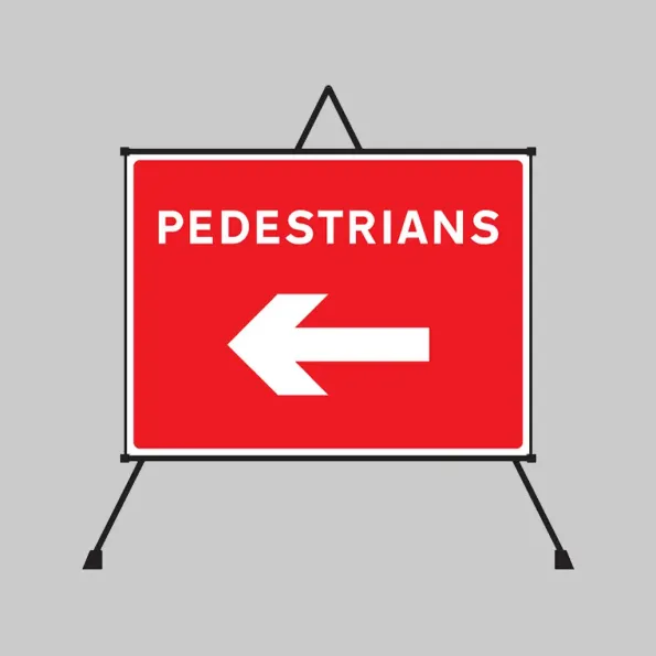 Fold Up Sign - Pedestrians Arrow Left / Right