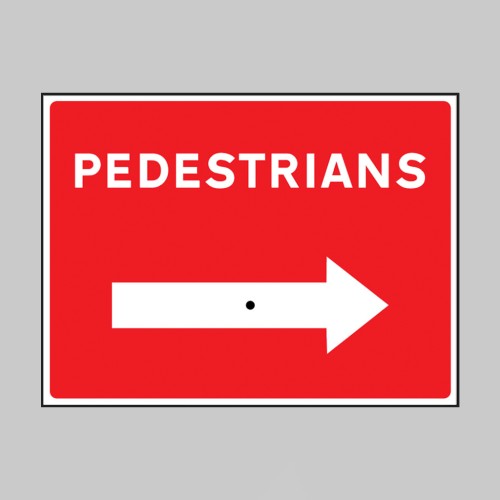 Pedestrians with Wing Nut Reversible Arrow