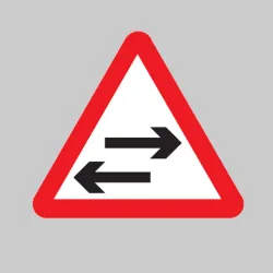 Two Way Traffic Crossing Ahead - Class R2 - Permanent