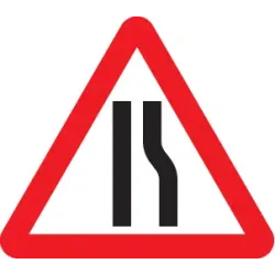 Road Narrows Right Side