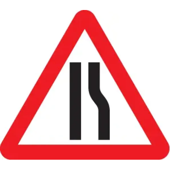Road Narrows Right Side