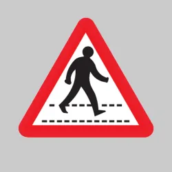 Pedestrians Crossing Ahead - Class R2 - Permanent