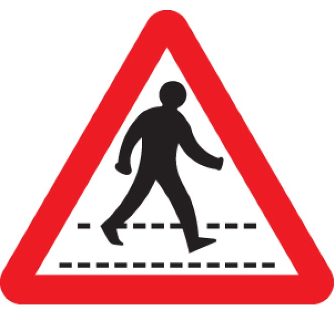 Pedestrians Crossing Ahead - Class R2 - Permanent