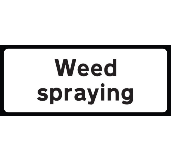 Weed Spraying Supplementary Plate - Class RA1 - Temporary