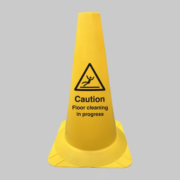 Caution Floor Cleaning - Round Cone