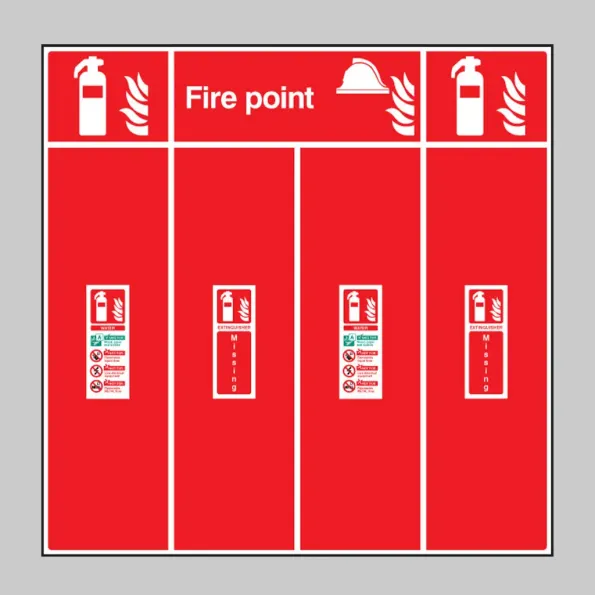 Fire Extinguisher Location Board - Double Fire Extinguisher Location Board - Double