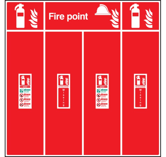 Fire Extinguisher Location Board - Double
