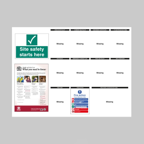 Construction Site Notice Board