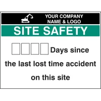 Lost Time AccIdent Board with 2 Sets of Numbers