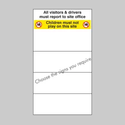 Custom Site Safety Board - Select 4 Safety Messages