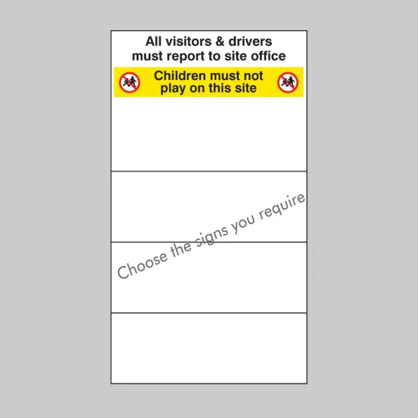Custom Site Safety Board - Select 4 Safety Messages